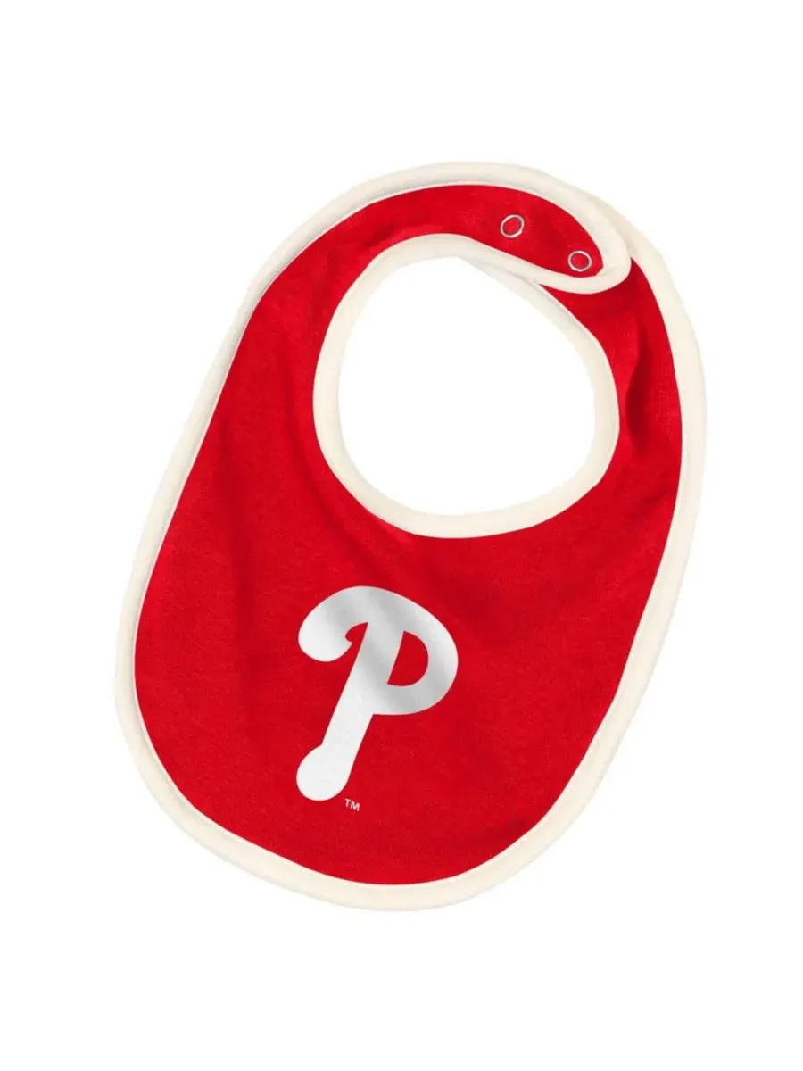 Комплект из трех предметов: боди, слюнявчик и пинетки Philadelphia Phillies Up One Outerstuff — изображение 5 из 5, красный
