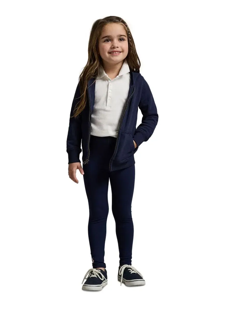 Комплект из поло и леггинсов с длинным рукавом Polo Ralph Lauren — изображение 2 из 5, белый