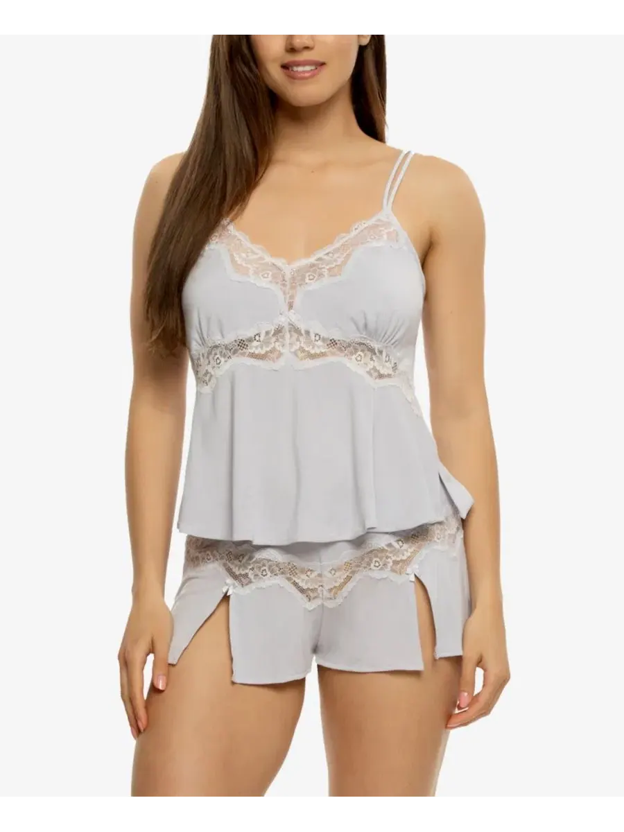 Комплект пижамы из модала с кружевом Myrna Modal Lace Cami and Shorts Set Jezebel