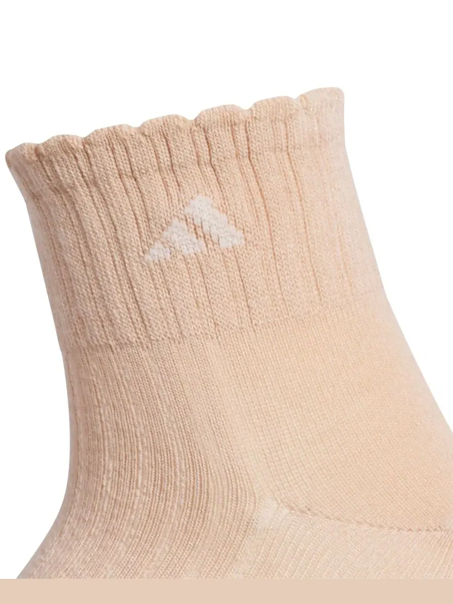 Комплект носков с логотипом adidas, 3 пары — изображение 2 из 3, зеленый/бежевый/бежевый