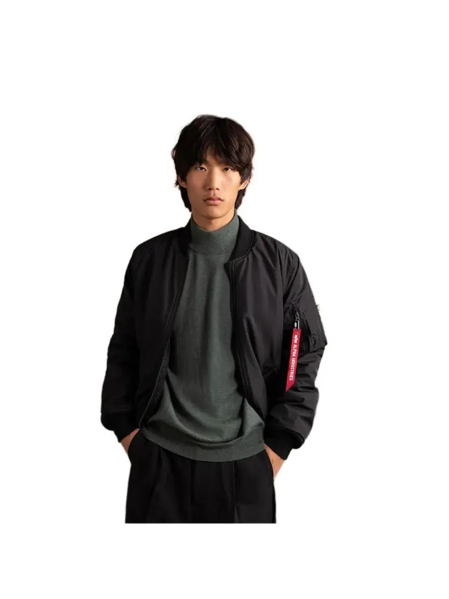Мужская двусторонняя стеганая летная куртка MA-1 Alpha Industries — изображение 1 из 3, черный