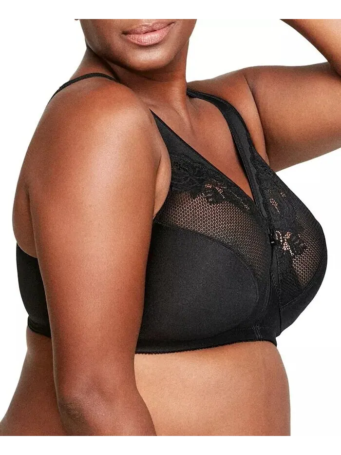 Женский бюстгальтер MagicLift Wirefree Minimizer Support Bra для полной фигуры размера плюс 1003 — изображение 3 из 8, черный