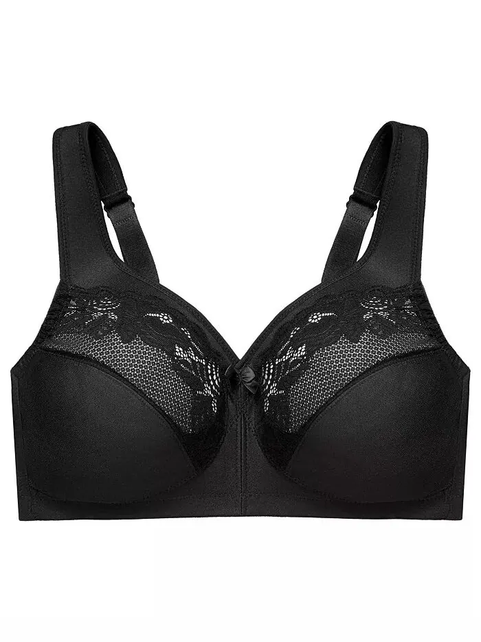 Женский бюстгальтер MagicLift Wirefree Minimizer Support Bra для полной фигуры размера плюс 1003 — изображение 4 из 8, черный