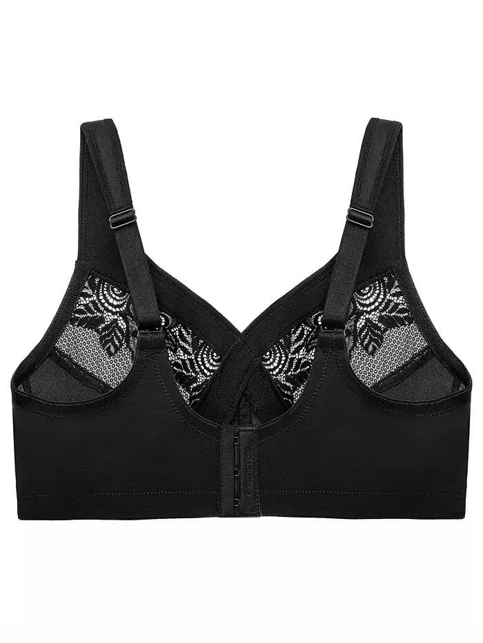 Женский бюстгальтер MagicLift Wirefree Minimizer Support Bra для полной фигуры размера плюс 1003 — изображение 5 из 8, черный