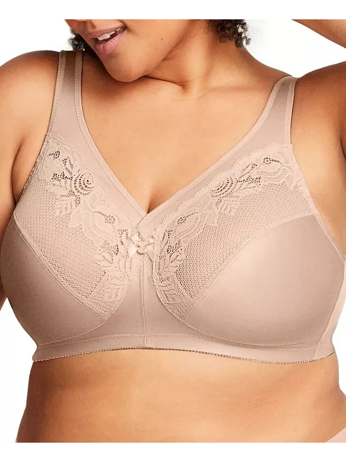Женский бюстгальтер MagicLift Wirefree Minimizer Support Bra для полной фигуры размера плюс 1003 — изображение 3 из 7, кофе