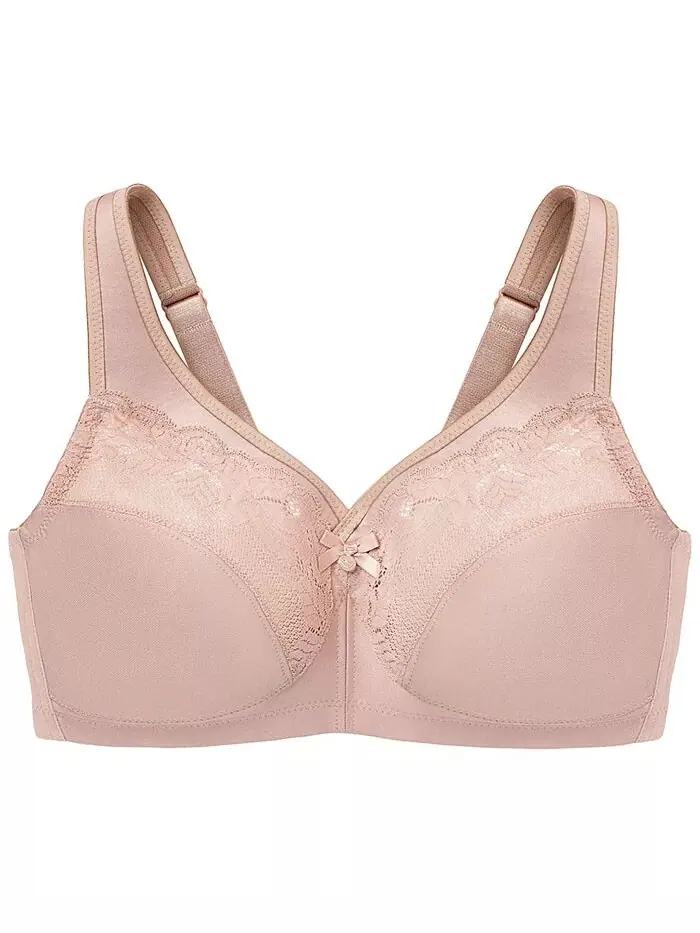 Женский бюстгальтер MagicLift Wirefree Minimizer Support Bra для полной фигуры размера плюс 1003 — изображение 4 из 7, кофе