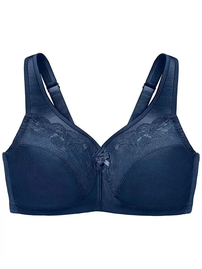 Женский бюстгальтер MagicLift Wirefree Minimizer Support Bra для полной фигуры размера плюс 1003 — изображение 4 из 7, синий