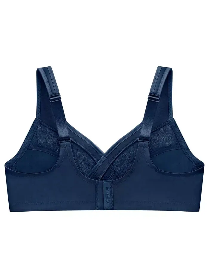 Женский бюстгальтер MagicLift Wirefree Minimizer Support Bra для полной фигуры размера плюс 1003 — изображение 5 из 7, синий