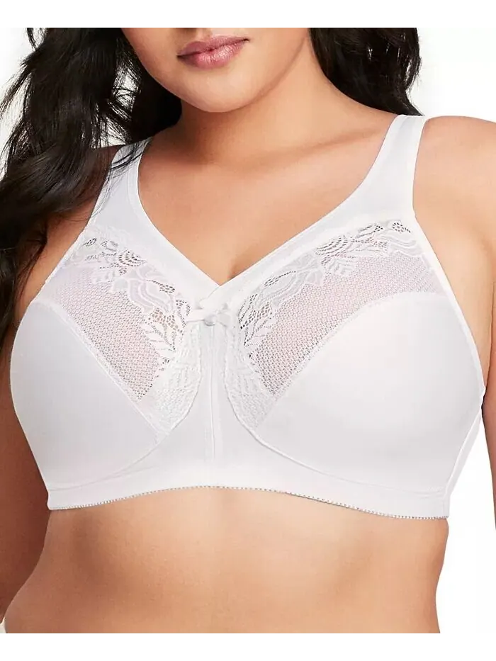 Женский бюстгальтер MagicLift Wirefree Minimizer Support Bra для полной фигуры размера плюс 1003 — изображение 1 из 7, белый