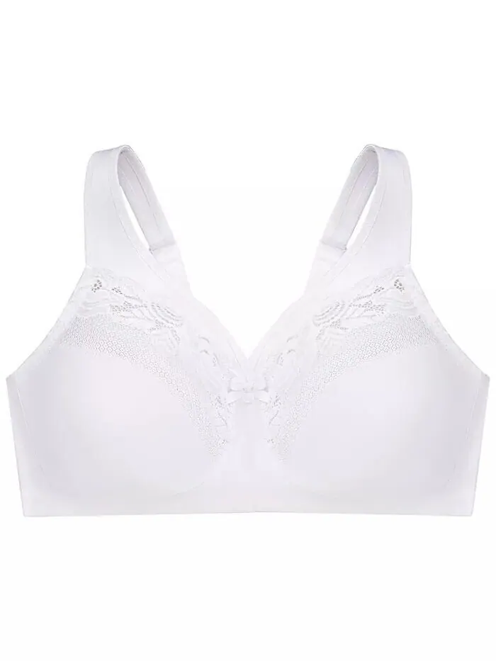 Женский бюстгальтер MagicLift Wirefree Minimizer Support Bra для полной фигуры размера плюс 1003 — изображение 5 из 7, белый