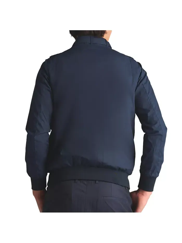Мужская куртка Big & Tall Classic Iconic Racer (Slim Fit) Members Only — изображение 6 из 8, синий