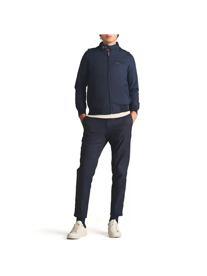 Мужская куртка Big & Tall Classic Iconic Racer (Slim Fit) Members Only — изображение 7 из 8, синий