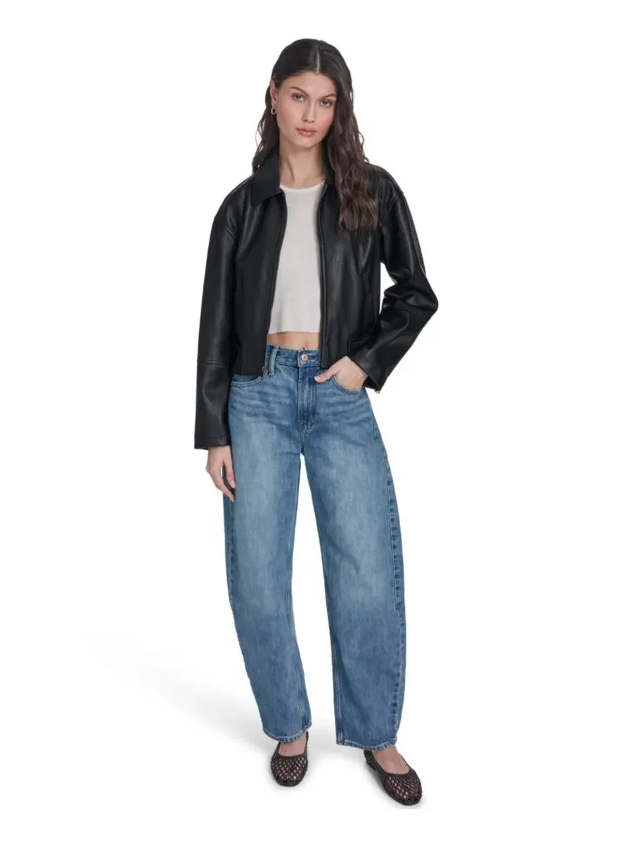 Женская куртка-бомбер из искусственной кожи Levi'S — изображение 2 из 4, черный