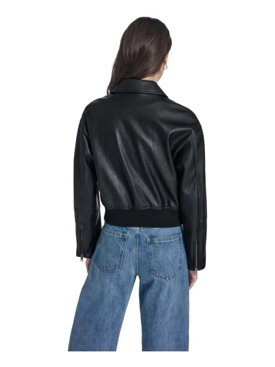Женская куртка-бомбер из искусственной кожи Levi'S — изображение 4 из 4, черный