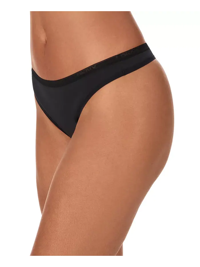 Женские хлопковые стринги с низкой талией DK8461 DKNY — изображение 3 из 4, черный