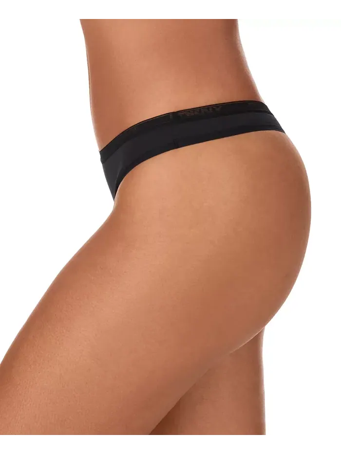 Женские хлопковые стринги с низкой талией DK8461 DKNY — изображение 4 из 4, черный