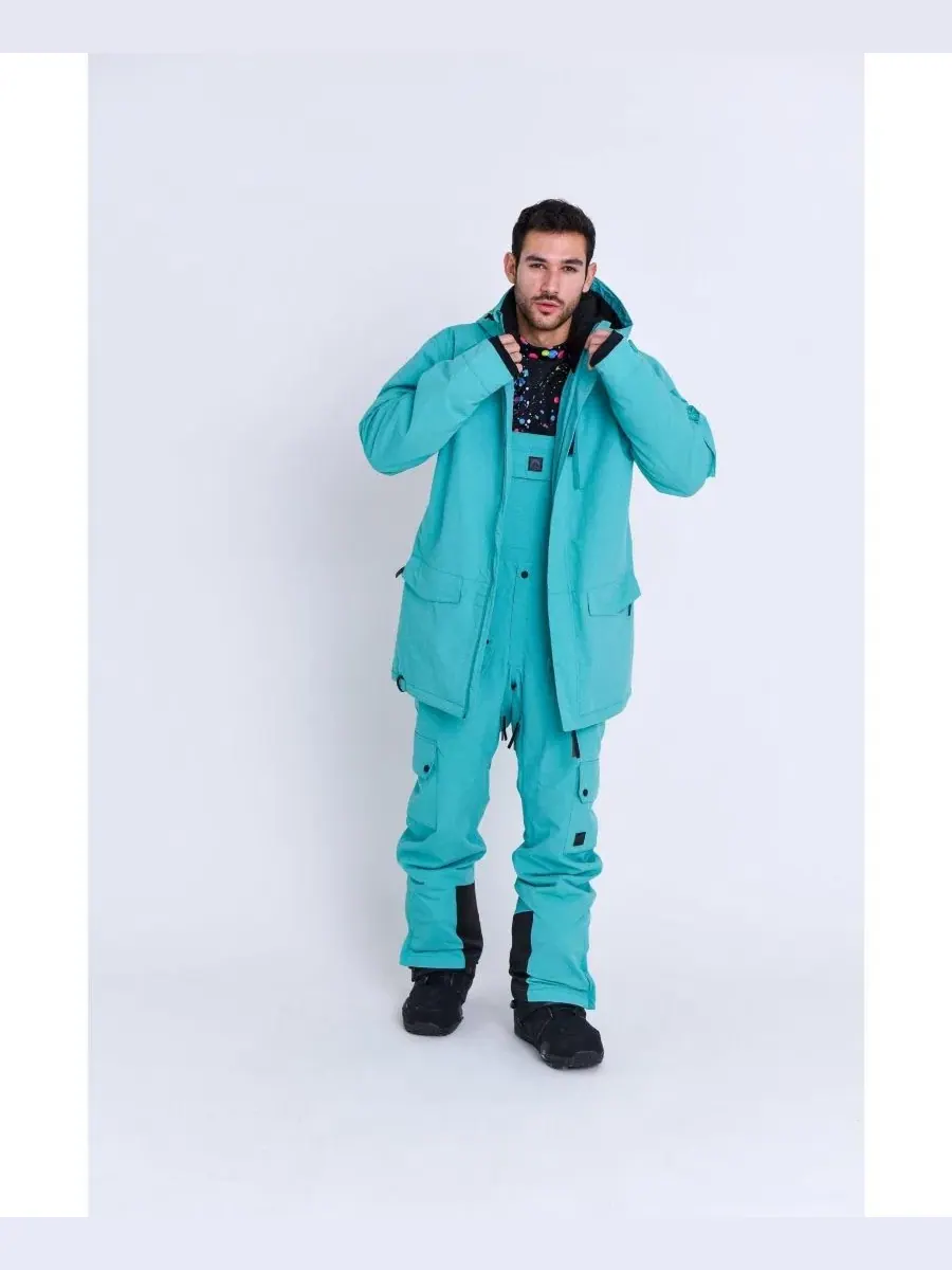 Непромокаемые брюки для мужчин с регулируемыми бретелями, модель Yeh Man Bib Pant OOSC Clothing — 3
