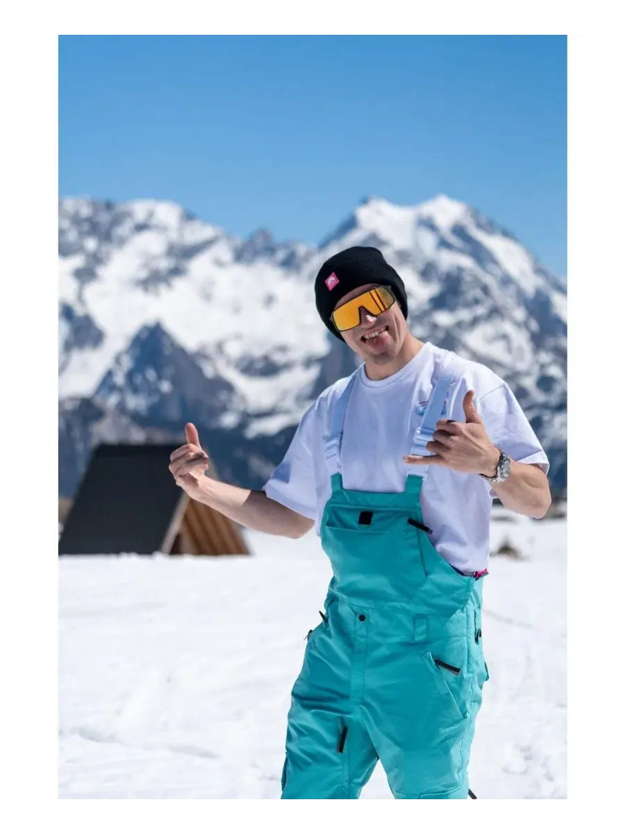 Непромокаемые брюки для мужчин с регулируемыми бретелями, модель Yeh Man Bib Pant OOSC Clothing — 4