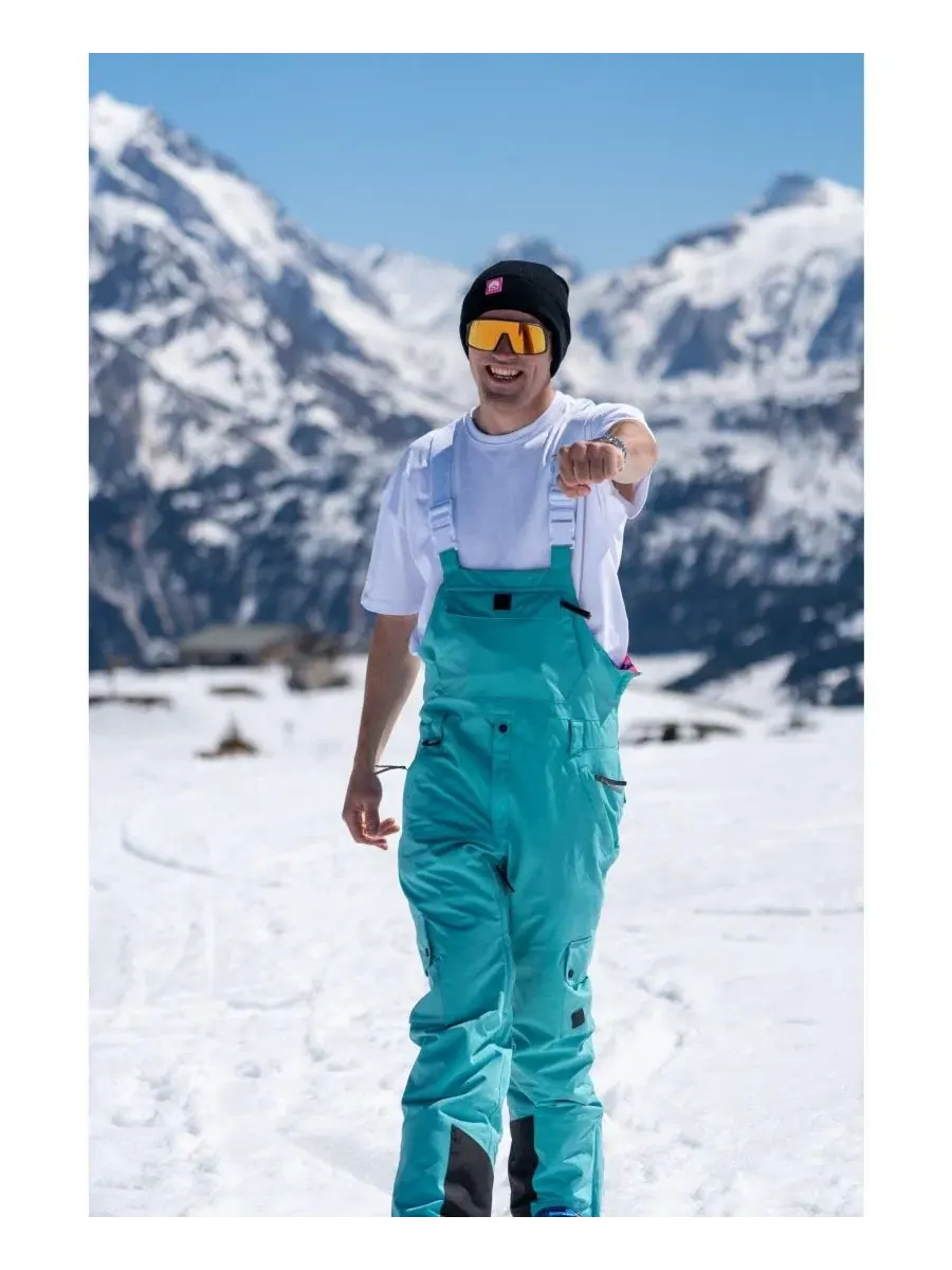 Непромокаемые брюки для мужчин с регулируемыми бретелями, модель Yeh Man Bib Pant OOSC Clothing — 5