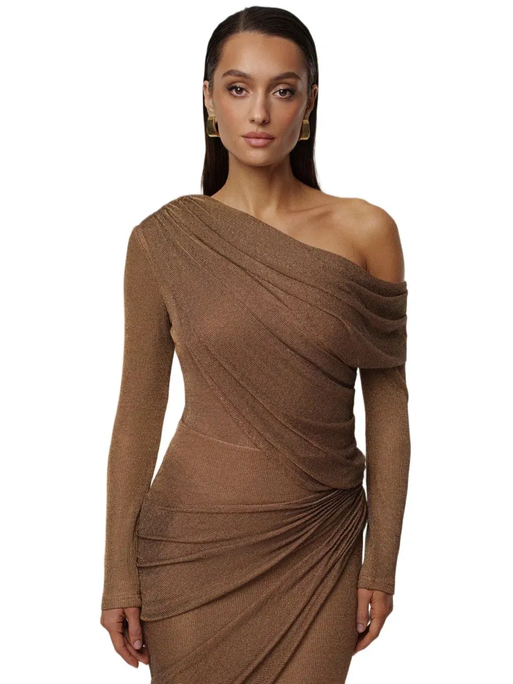 Женский боди-комбинезон Opulent Metallic с длинным рукавом JLUXLABEL