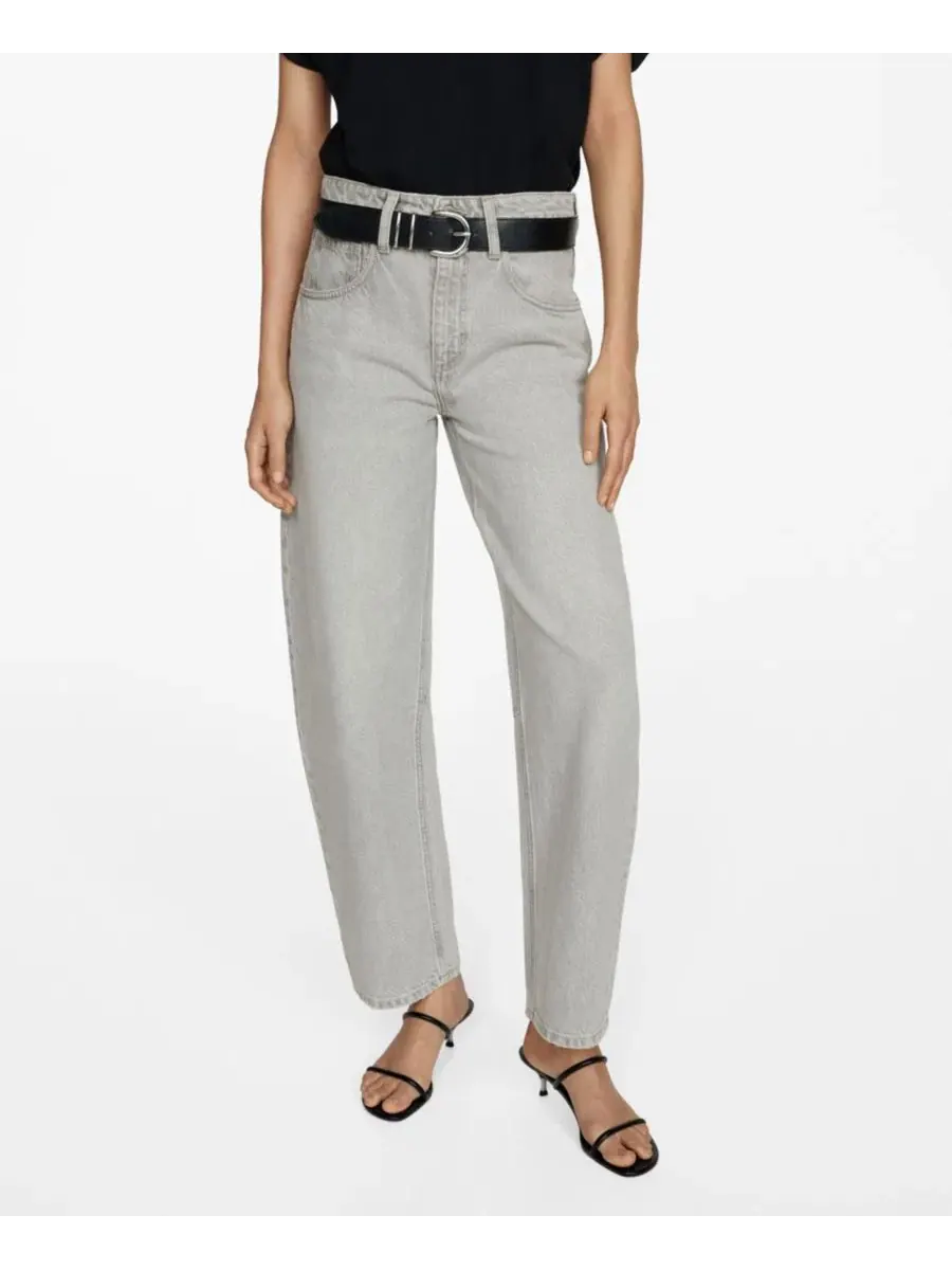 Джинсы свободного кроя с высокой посадкой Slouchy Fit MANGO