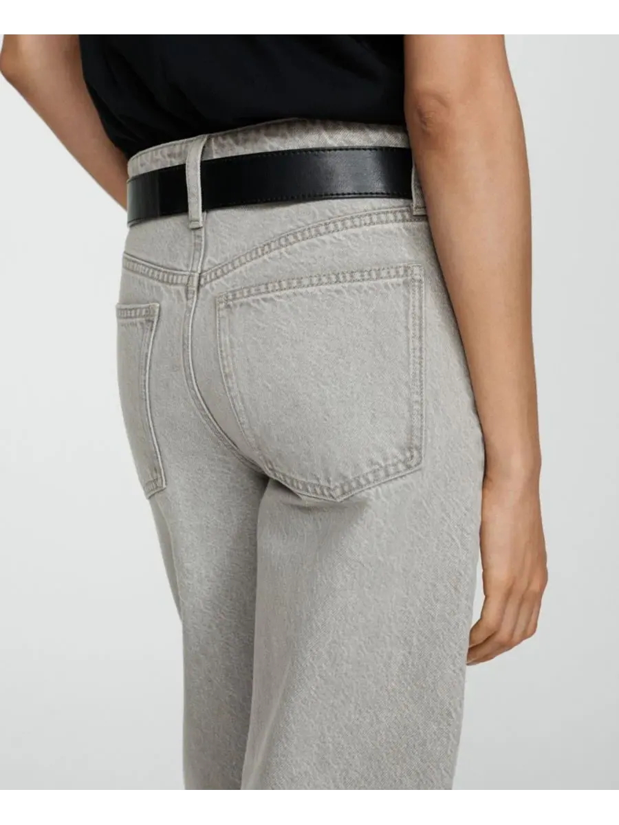 Джинсы свободного кроя с высокой посадкой Slouchy Fit MANGO — изображение 4 из 7, джинсовый синий серый