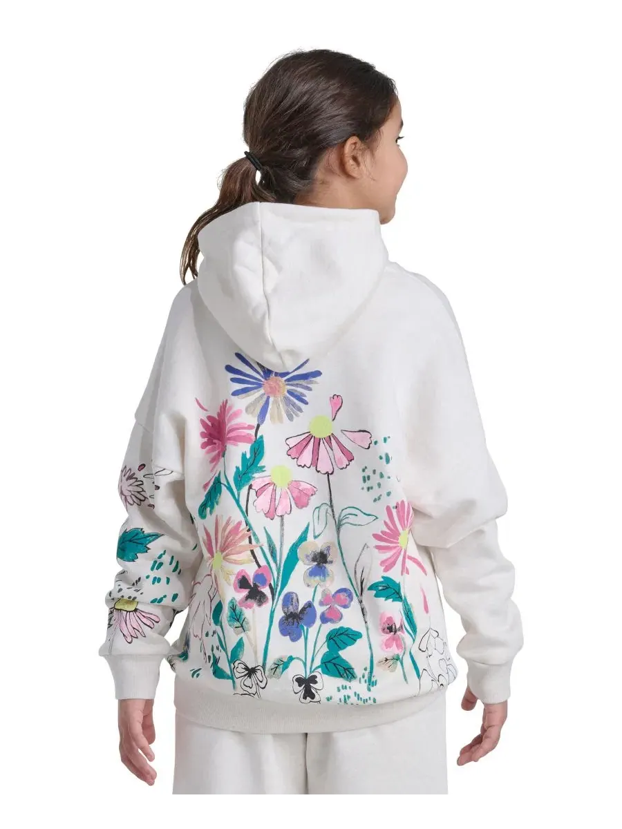 Худи с длинным рукавом и принтом, Girls' 8-16 Long-Sleeve Graphic Fleece Hooded Sweatshirt adidas — изображение 5 из 5