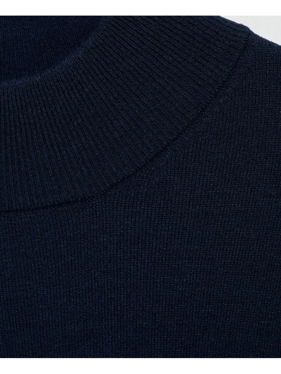Платье оверсайз с высоким воротником, с разрезом по бокам, модель Round-Neck Knitted MANGO — изображение 6 из 13