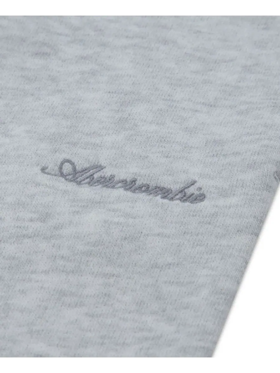 Штаны свободного кроя с принтом Wide Leg Fleece abercrombie kids — изображение 3 из 3, светлый/серый