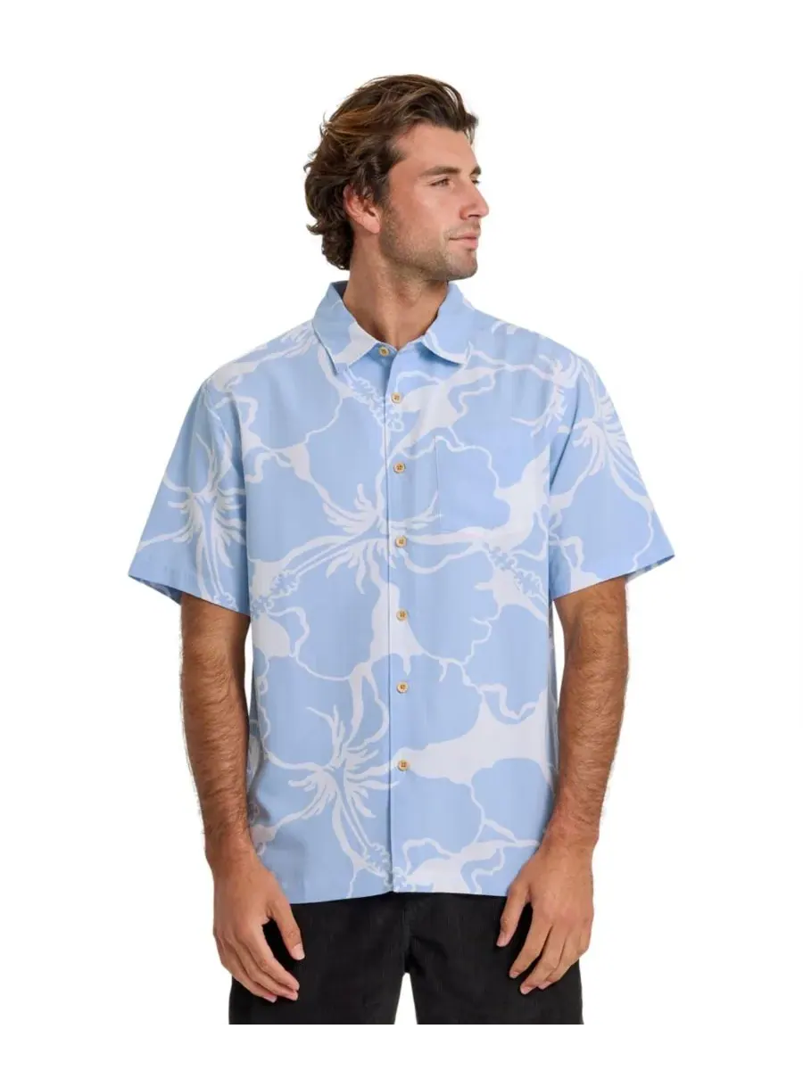 Quiksilver Waterman Мужская рубашка с коротким рукавом Quiksilver Bay Breeze