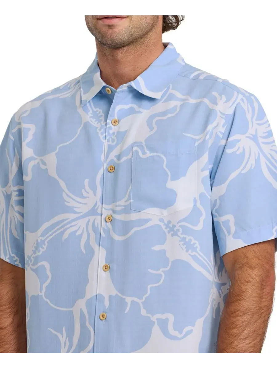Quiksilver Waterman Мужская рубашка с коротким рукавом Quiksilver Bay Breeze — изображение 2 из 3, голубой