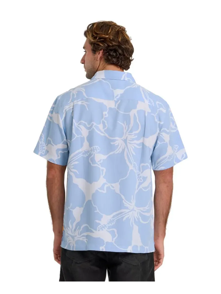 Quiksilver Waterman Мужская рубашка с коротким рукавом Quiksilver Bay Breeze — изображение 3 из 3, голубой