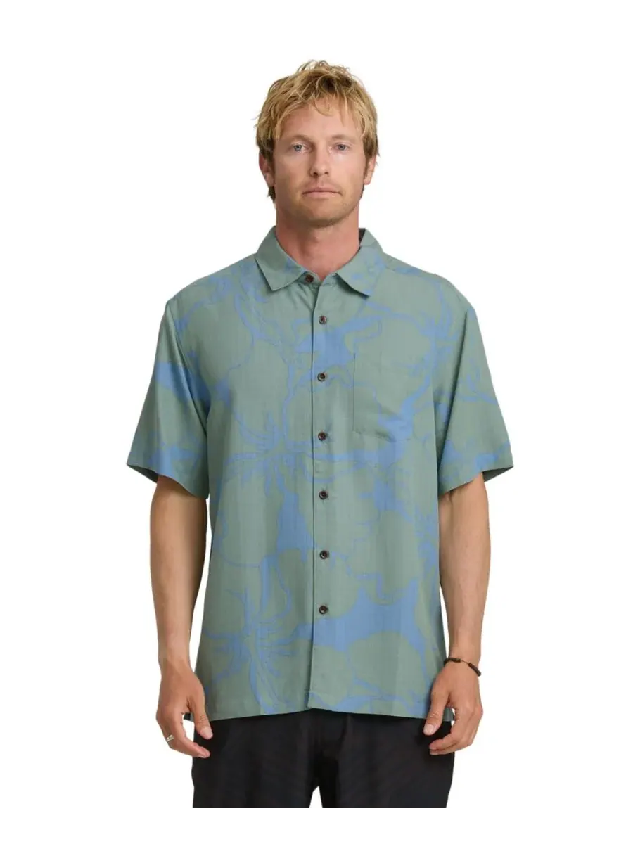 Quiksilver Waterman Мужская рубашка с коротким рукавом Quiksilver Bay Breeze