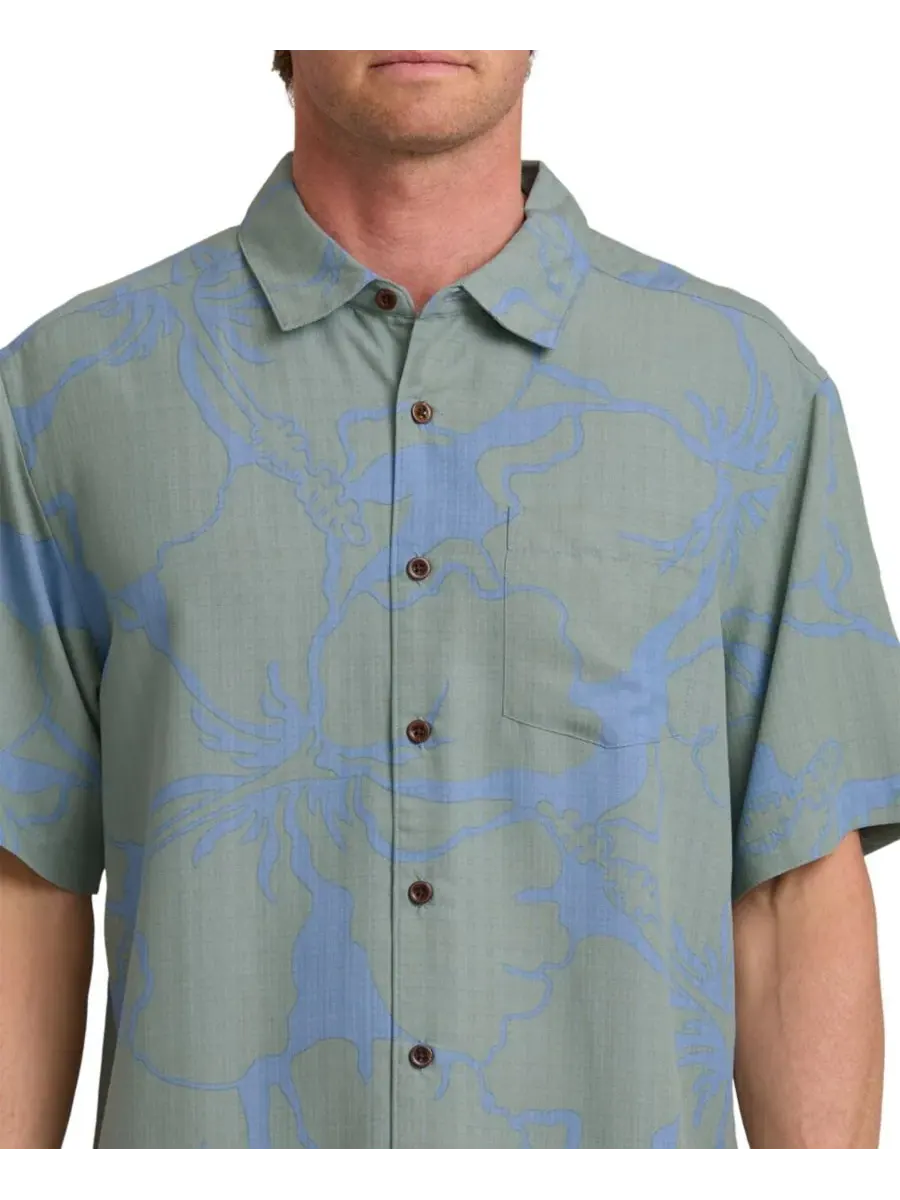 Quiksilver Waterman Мужская рубашка с коротким рукавом Quiksilver Bay Breeze — изображение 2 из 3, кувшинка