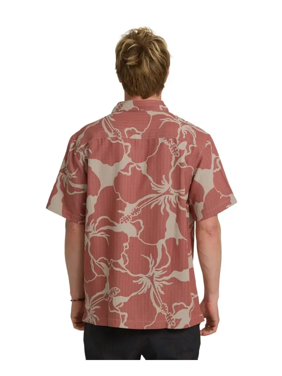 Quiksilver Waterman Мужская рубашка с коротким рукавом Quiksilver Bay Breeze — изображение 3 из 3, красный
