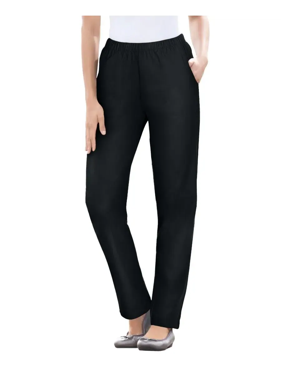 Женские джинсы Within Straight Leg Fineline Pull-On Stretch Denim Woman Within