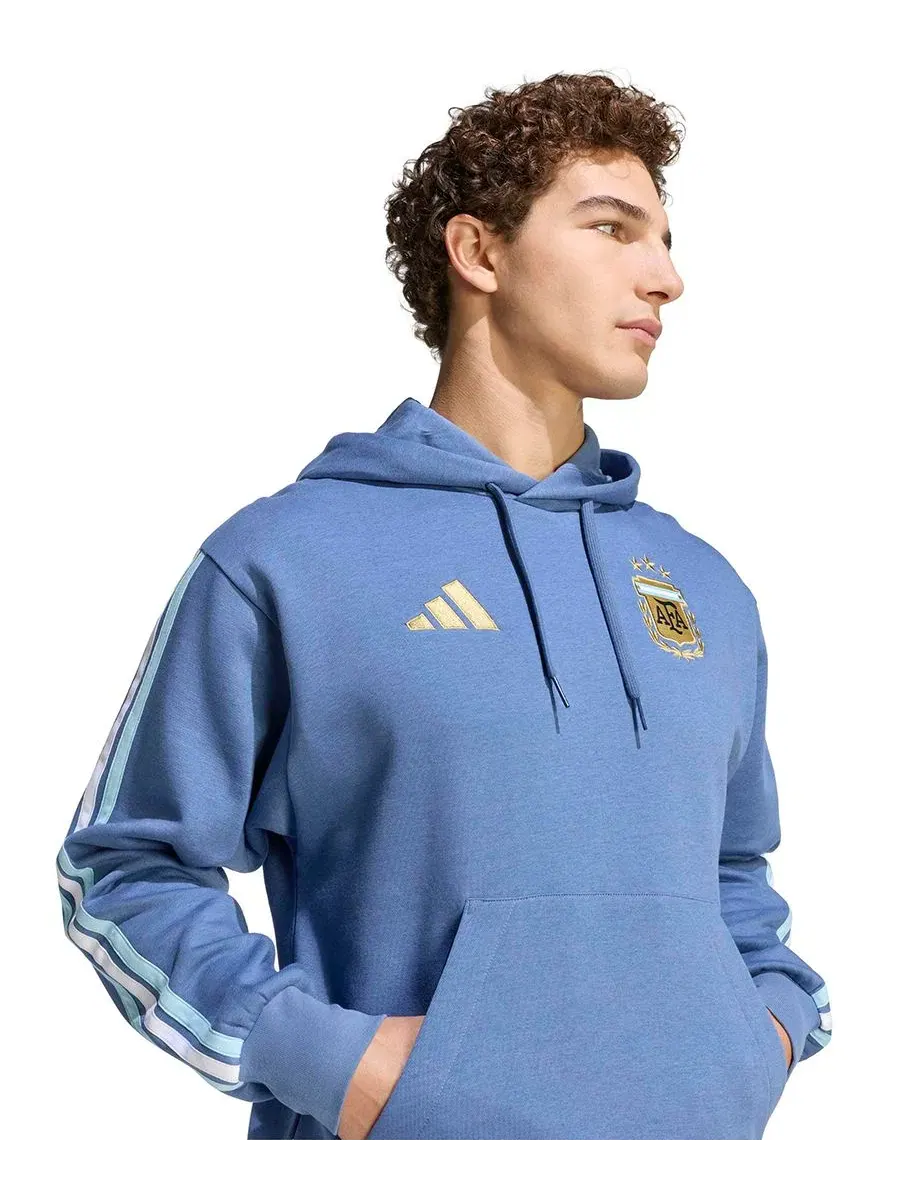 Мужская флисовая толстовка с капюшоном Adidas — изображение 3 из 4, синий