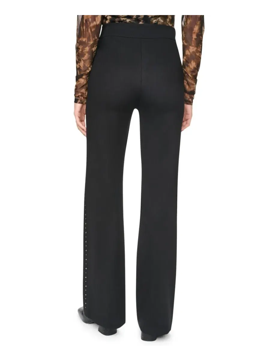 Штаны-палаццо с декором из шипов, модель Stud Detail DKNY — изображение 5 из 5, черный