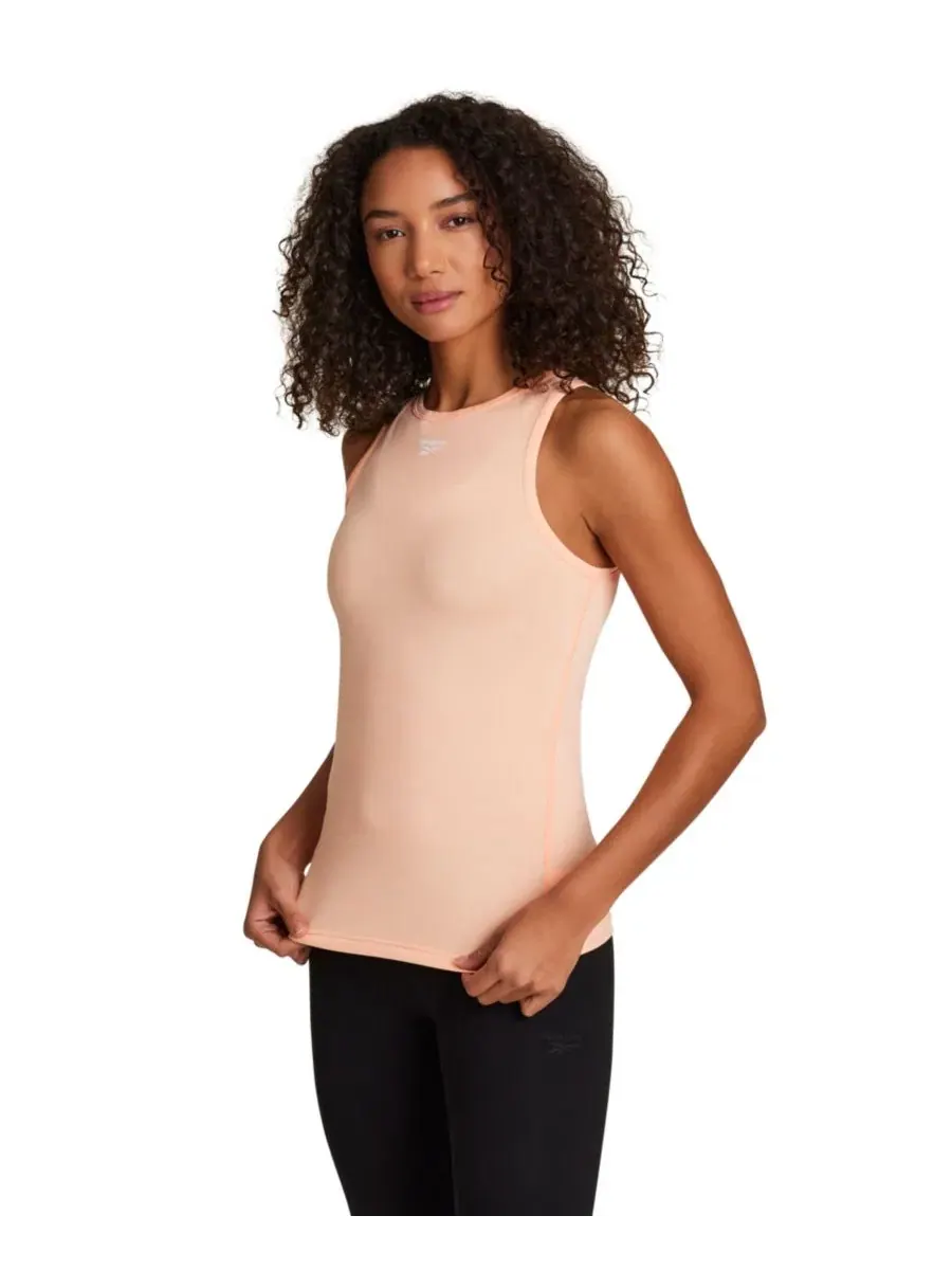 Топ для тренировок с круглым вырезом Reebok, Future Peach Heather Dark Dye — изображение 3 из 6