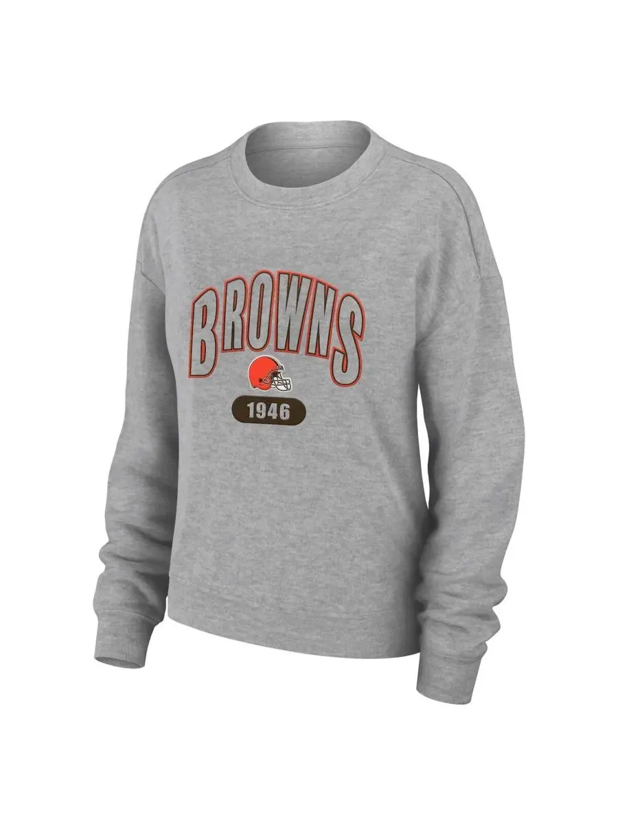 Комплект из лонгслива и брюк Cleveland Browns, модель Lounge Set WEAR by Erin Andrews — изображение 2 из 5, серый