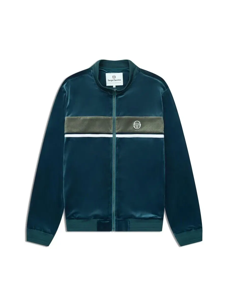 Куртка из велюра Forato Velour Track Jacket Sergio Tacchini — изображение 5 из 5, морской зеленый