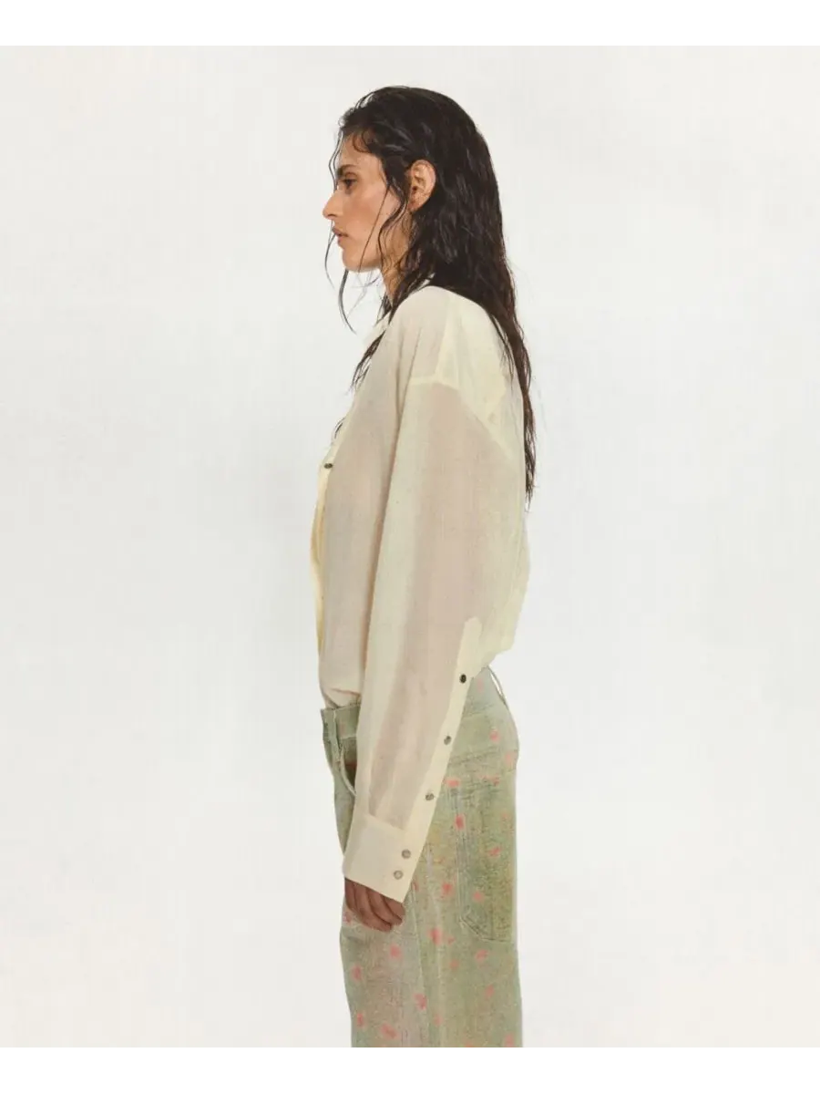 Джинсы прямого кроя с фольгированным принтом, модель Foil-Printed Straight Mid-Rise MANGO — изображение 4 из 7, серебряный