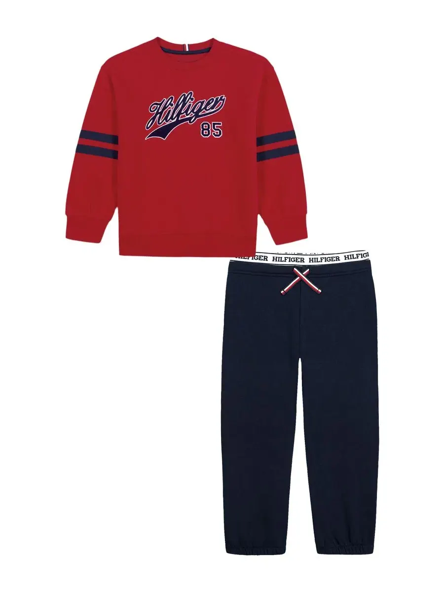 Комплект из свитшота и джоггеров с логотипом Tommy Hilfiger