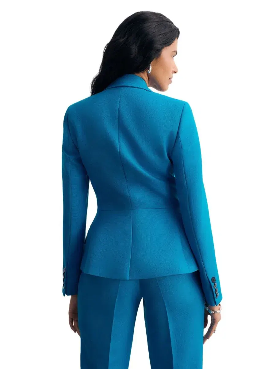 Женский пиджак Belmont Wool из итальянской шерсти The Fold — изображение 2 из 8, синий