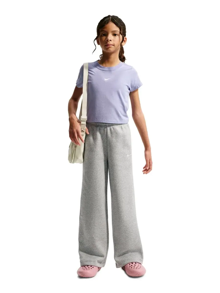 Штаны Nike Sportswear Studio Fleece Wide Leg Pants с открытым низом