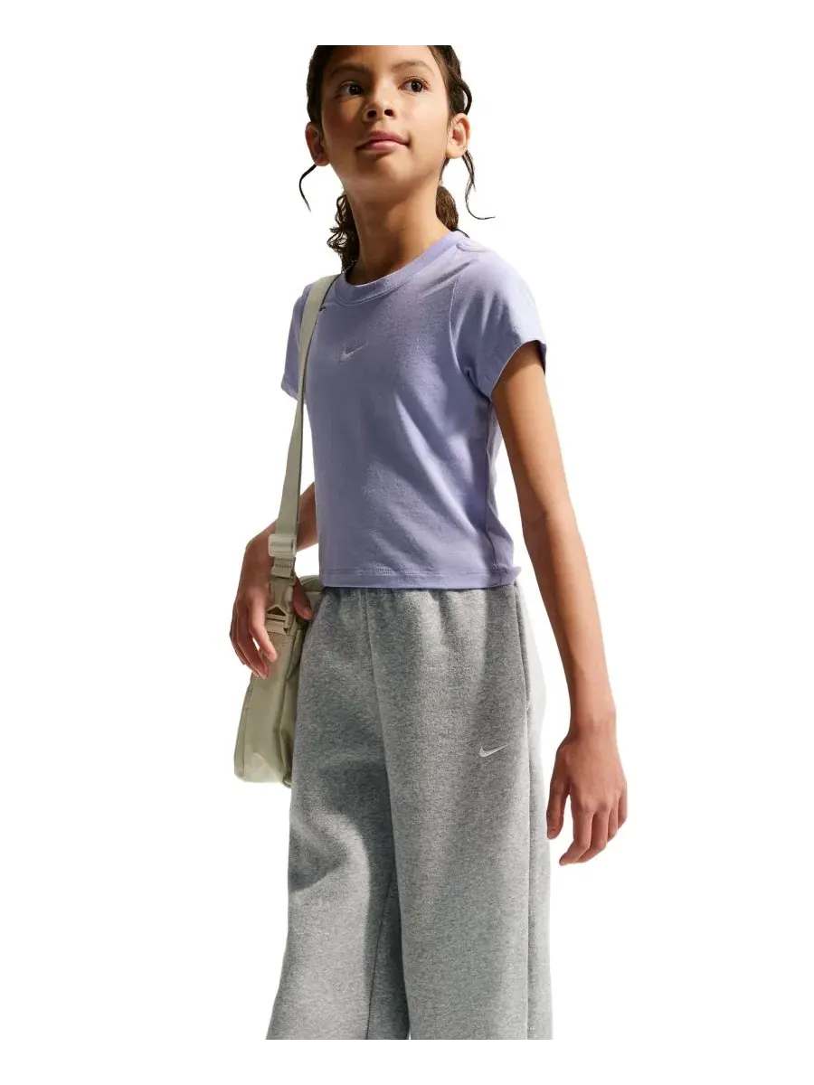 Штаны Nike Sportswear Studio Fleece Wide Leg Pants с открытым низом — изображение 2 из 5, темный серый