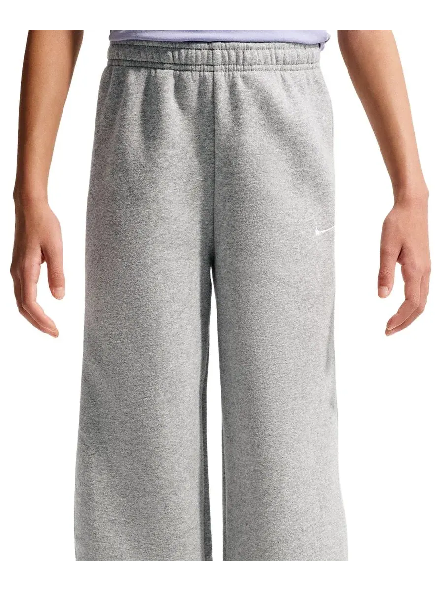 Штаны Nike Sportswear Studio Fleece Wide Leg Pants с открытым низом — изображение 3 из 5, темный серый