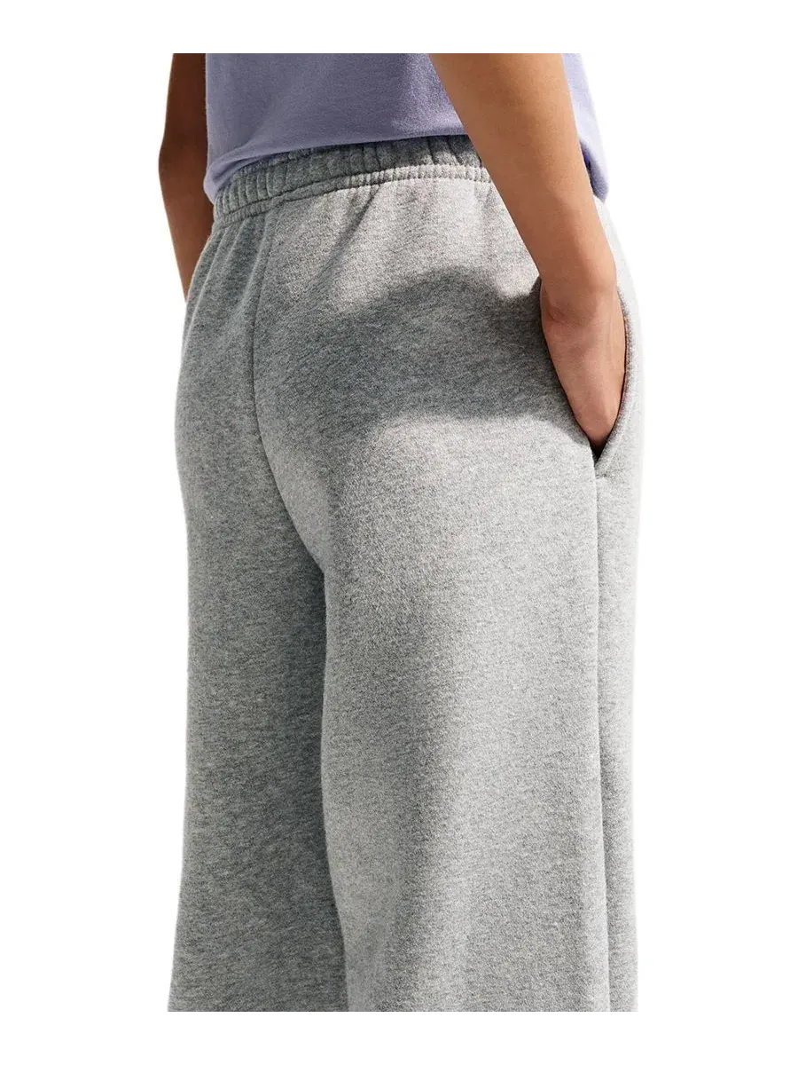Штаны Nike Sportswear Studio Fleece Wide Leg Pants с открытым низом — изображение 4 из 5, темный серый