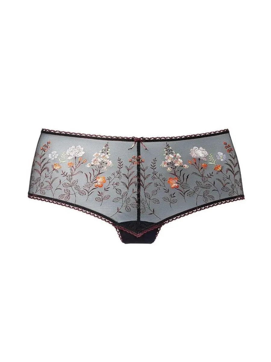 Трусы бикини с кружевной отделкой и вышивкой, Sheer Embroidered Floral Cheeky Panty LASCANA — изображение 2 из 7