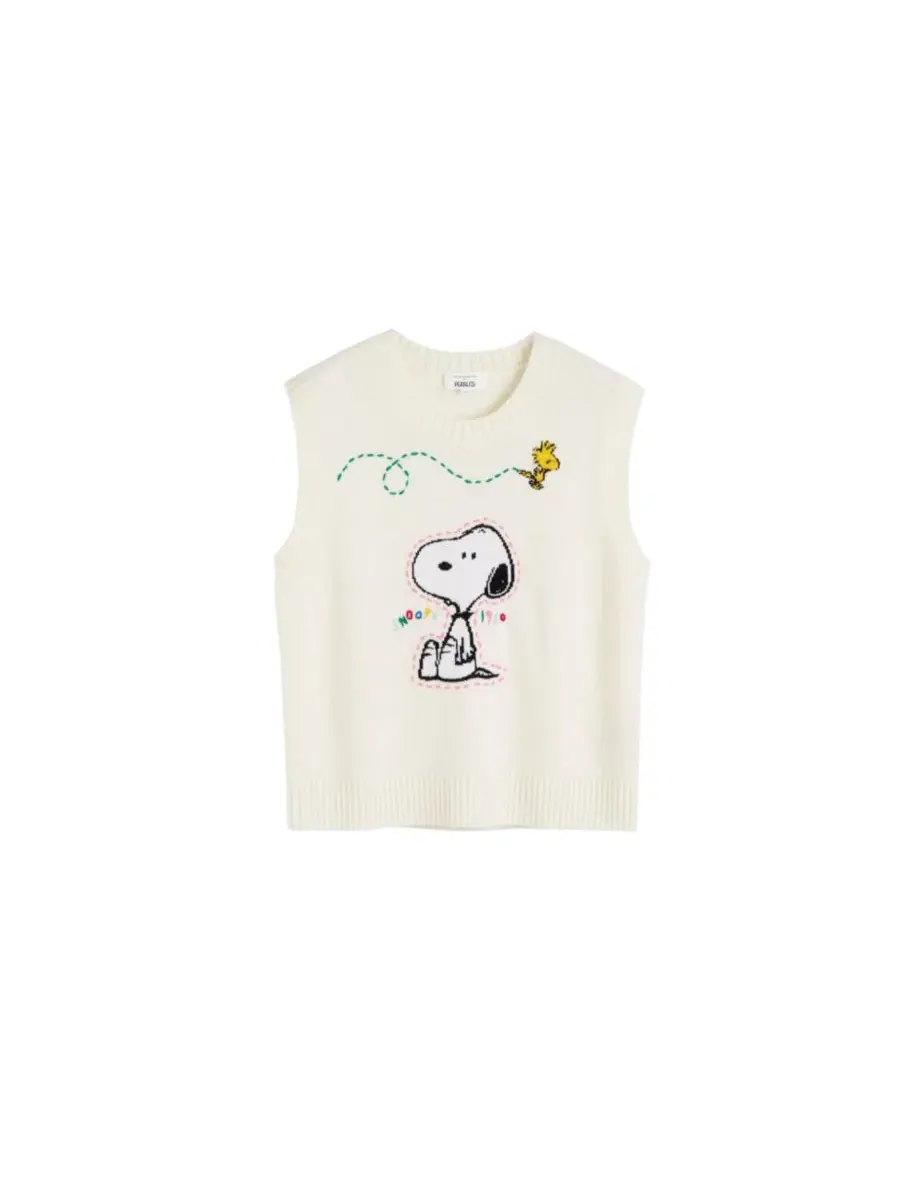 Топ с интарсией Snoopy и Woodstock Chinti & Parker — изображение 4 из 4, бежевый
